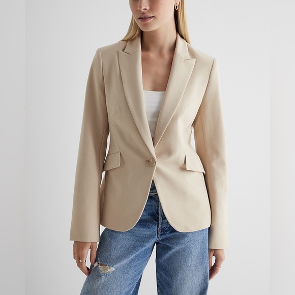 Express Beige Blazer - Picture 1 of 11